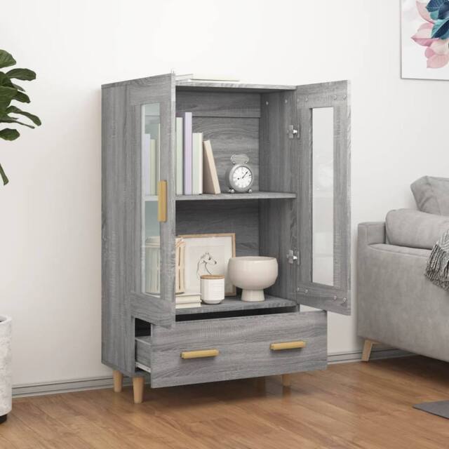 Berkfield Home Highboard Grey Sonoma 70x31x115 cm Engineered Wood - Size: 70 x 31 x 115 cm - image 1