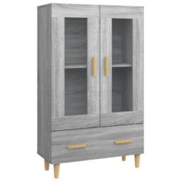 Berkfield Home Highboard Grey Sonoma 70x31x115 cm Engineered Wood - Size: 70 x 31 x 115 cm - thumbnail 3