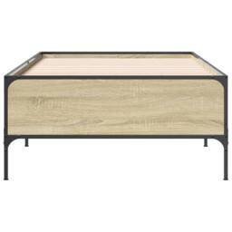 Berkfield Home Bed Frame without Mattress Sonoma Oak 90x190 cm Single in Brown - thumbnail 4