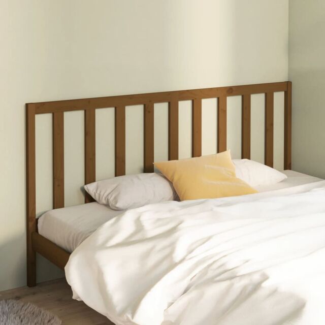 Berkfield Home Bed Headboard Honey Brown 206x4x100 cm Solid Wood Pine - Size: 206 x 4 x 100 cm - image 1