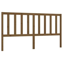 Berkfield Home Bed Headboard Honey Brown 206x4x100 cm Solid Wood Pine - Size: 206 x 4 x 100 cm - thumbnail 2