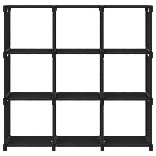 Berkfield Home 9-Cube Display Shelf Black 103x30x107.5 cm Fabric - image 1