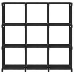 Berkfield Home 9-Cube Display Shelf Black 103x30x107.5 cm Fabric