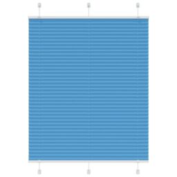 Berkfield Home Pleated Blind Blue 105x100 cm Fabric Width 104.4 cm Polyester - thumbnail 1