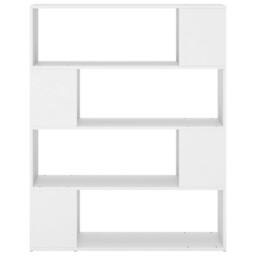 Berkfield Home Book Cabinet Room Divider White 100x24x124 cm - Size: 100 x 24 x 124 cm - thumbnail 5