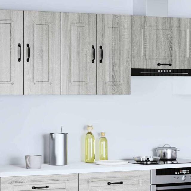 Berkfield Home Kitchen Wall Cabinet Kalmar Grey Sonoma Engineered Wood - image 1