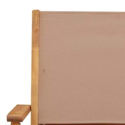 Berkfield Home Garden Chairs 2 pcs Taupe Solid Wood Acacia & Fabric - thumbnail 9