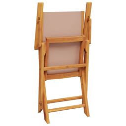 Berkfield Home Garden Chairs 2 pcs Taupe Solid Wood Acacia & Fabric - thumbnail 8