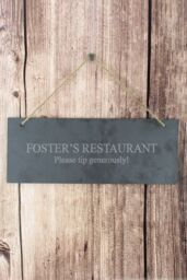 Personalised Memento Company Personalised Engraved Hanging Slate Plaque in Black - thumbnail 4