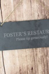 Personalised Memento Company Personalised Engraved Hanging Slate Plaque in Black - thumbnail 3