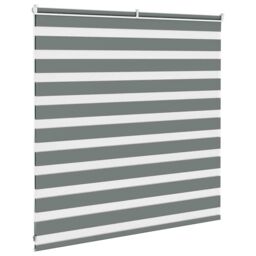 Berkfield Home Zebra Blind Dark Grey 145x100 cm Fabric Width 140.9 cm Polyester - thumbnail 4