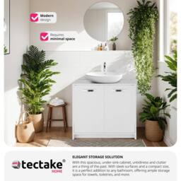 tectake Vanity Unit Katalina in White - thumbnail 5