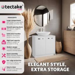 tectake Vanity Unit Katalina in White - thumbnail 2