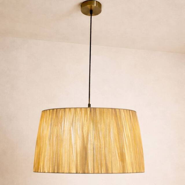 CGC Lighting Tove Straw Paper Large Easy Fit Hand Made Lampshade in Natural - image 1