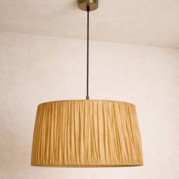 CGC Lighting Tove Straw Paper Large Easy Fit Hand Made Lampshade in Natural - thumbnail 7