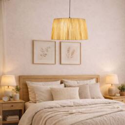 CGC Lighting Tove Straw Paper Large Easy Fit Hand Made Lampshade in Natural - thumbnail 9