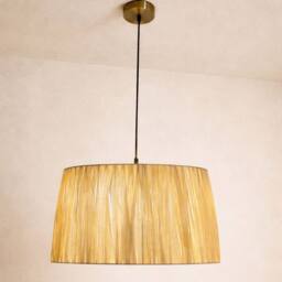 CGC Lighting Tove Straw Paper Large Easy Fit Hand Made Lampshade in Natural - thumbnail 1