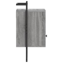 Berkfield Home Decorative Bedside Cabinet Wall-mounted Grey Sonoma 40x30x61 cm E - Size: 40 x 30 x 61 cm - thumbnail 7