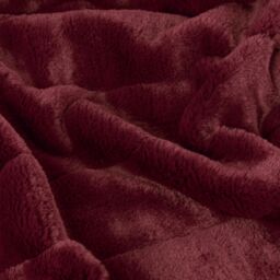 Paoletti Empress Faux Fur Throw in Dark Red - Size: 130 cm x 180 cm - thumbnail 4