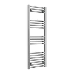 Bathroom Kingdom Capo Chrome Straight Heated Towel Rail 1200x400 in Silver