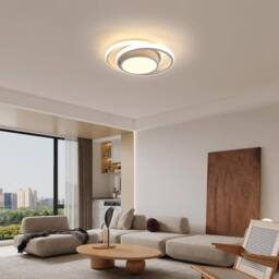 Goeco LED Ceiling Light, 32 W, Modern, White, Round, 3000 K, for Bedrooms in White - thumbnail 3