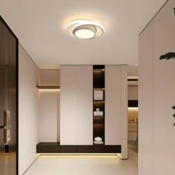 Goeco LED Ceiling Light, 32 W, Modern, White, Round, 3000 K, for Bedrooms in White - thumbnail 8