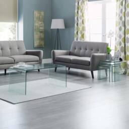 Cheshire Caledon Bent Glass Coffee Table in Clear - thumbnail 7