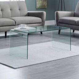 Cheshire Caledon Bent Glass Coffee Table in Clear - thumbnail 2