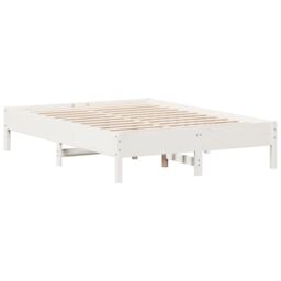 Berkfield Home Bed Frame without Mattress White 120x190 cm Small Double Solid Wood Pine - thumbnail 2