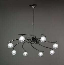 Netlighting Fragma Telescopic Semi Flush 8 Light G9 Black Chrome - thumbnail 6