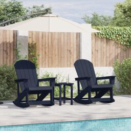 Berkfield Home Adirondack Rocking Chairs 2 pcs Navy blue 73.5 x 92 x 90 cm - thumbnail 1