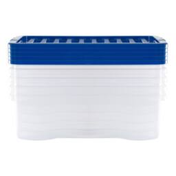 Wham Crystal 32L Clear Box & Stronger Lid PK5 in Blue - thumbnail 4