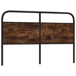 Berkfield Home Headboard Smoked Oak 150 cm Steel & Engineered Wood in Brown