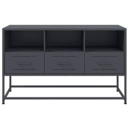 Berkfield Home TV Cabinet Anthracite 100.5x39x60.5 cm Steel in Dark Grey - thumbnail 6