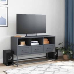 Berkfield Home TV Cabinet Anthracite 100.5x39x60.5 cm Steel in Dark Grey - thumbnail 1