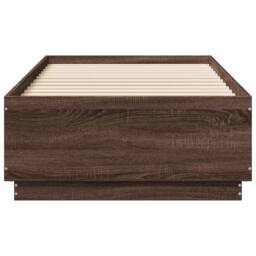 Berkfield Home Bed Frame without Mattress Brown Oak 75x190 cm Small Single - thumbnail 4