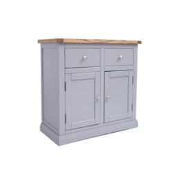 Cabinet Bits Rocca Grey 2 Drawer 2 Door Sideboard Chrome Knob - thumbnail 3