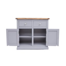 Cabinet Bits Rocca Grey 2 Drawer 2 Door Sideboard Chrome Knob - thumbnail 6