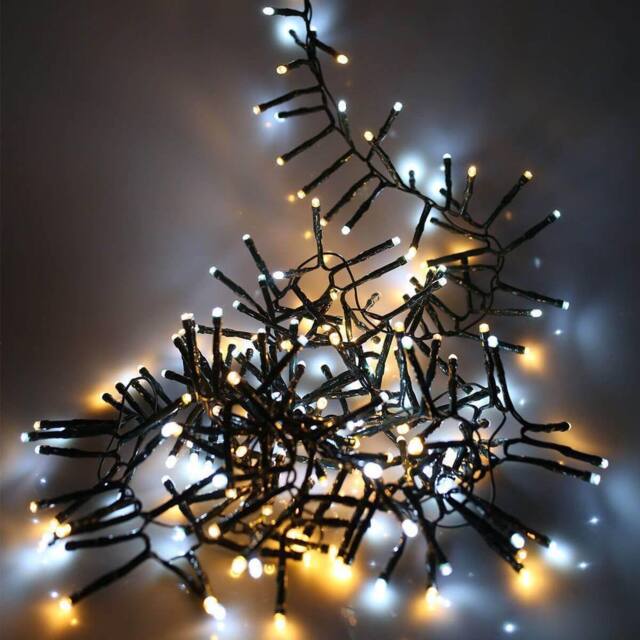 Shatchi 480 Christmas Tree Cluster Warm & Cool White Lights Multifunction 8 Light Modes in Yellow - image 1