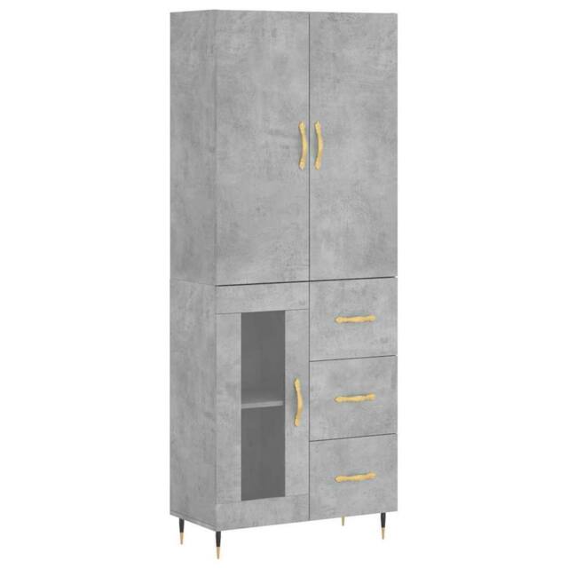 Berkfield Home Highboard Concrete Grey 69.5x34x180 cm Engineered Wood - image 1