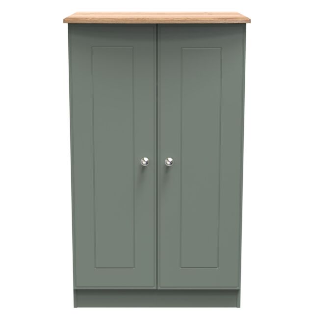 Ready Assembled 2 U Albert 2 Door Midi Wardrobe (Ready Assembled) in Pale Green - image 1