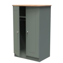 Ready Assembled 2 U Albert 2 Door Midi Wardrobe (Ready Assembled) in Pale Green - thumbnail 5