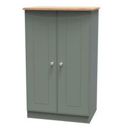 Ready Assembled 2 U Albert 2 Door Midi Wardrobe (Ready Assembled) in Pale Green - thumbnail 3