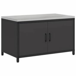Berkfield Home Kitchen Storage Cabinet with Shelf with Storage with Door Black Steel