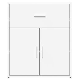 Berkfield Home Sideboards 2 pcs White 60x31x70 cm Engineered Wood - Size: 60 x 31 x 70 cm - thumbnail 5
