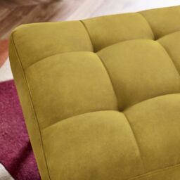 FurnitureboxUK Jade Velvet Chesterfield Footstool in Mustard - thumbnail 5