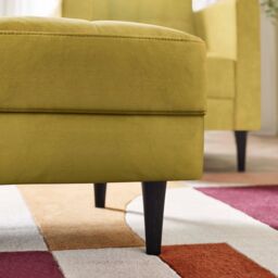 FurnitureboxUK Jade Velvet Chesterfield Footstool in Mustard - thumbnail 4