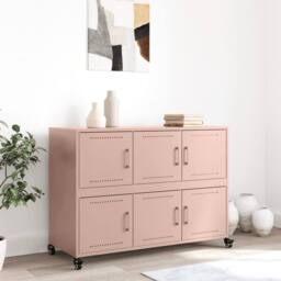 Berkfield Home Sideboard Pink 100.5x39x72 cm Steel