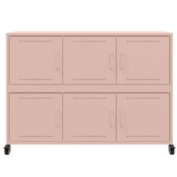 Berkfield Home Sideboard Pink 100.5x39x72 cm Steel - thumbnail 6