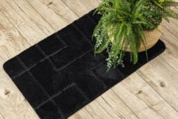RugsX Dywaniki Łazienkowe Rug in Black - Size: 60 cm x 100 cm - thumbnail 4